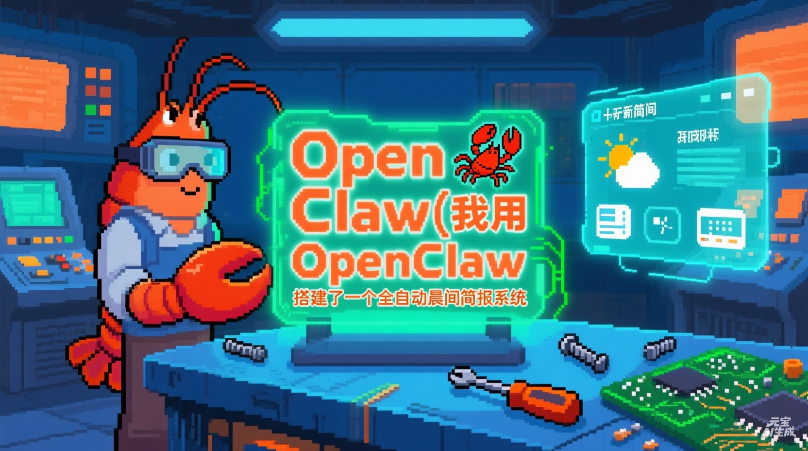 Open Claw(🦞龙虾): 我用 OpenClaw 搭建了一个全自动晨间简报系统